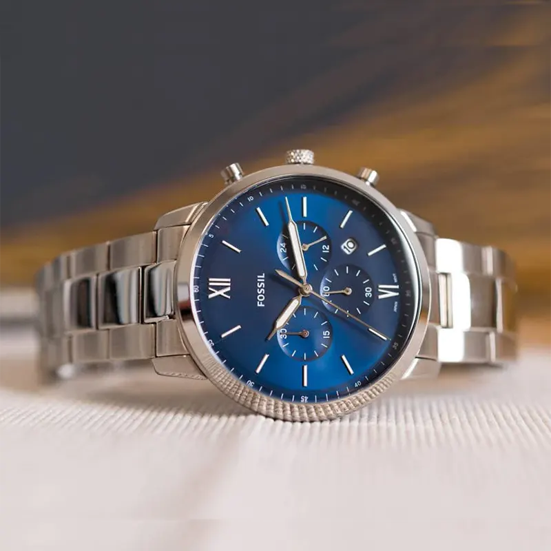 Fossil Neutra Stainless Steel Blue Dial Men's Watch- FS5792